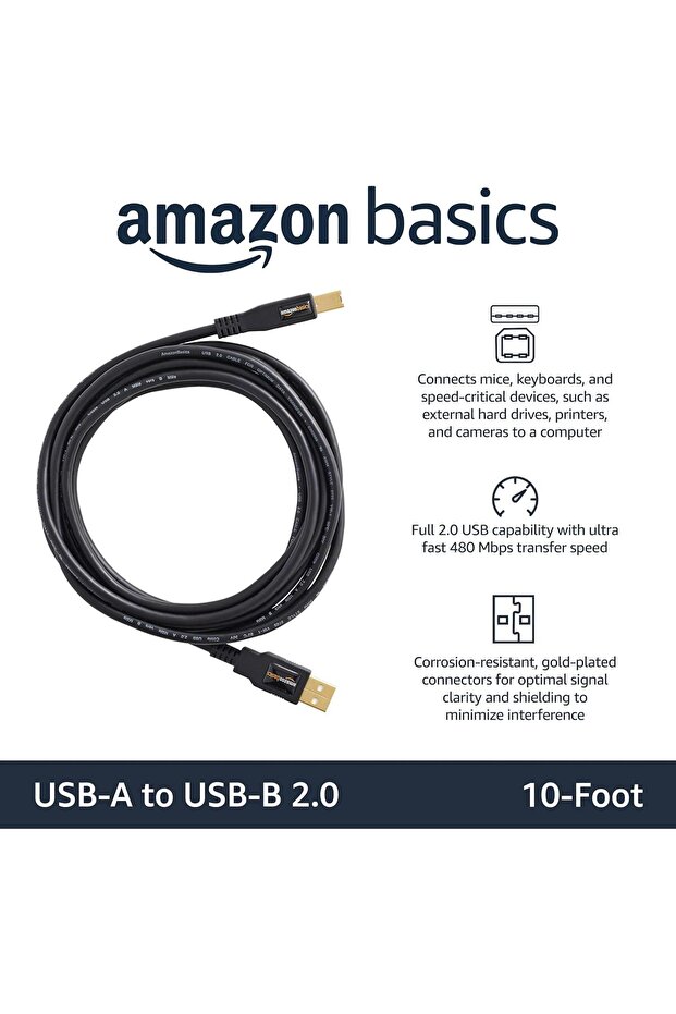 USB 2.0 Cable - 10 Feet - 2