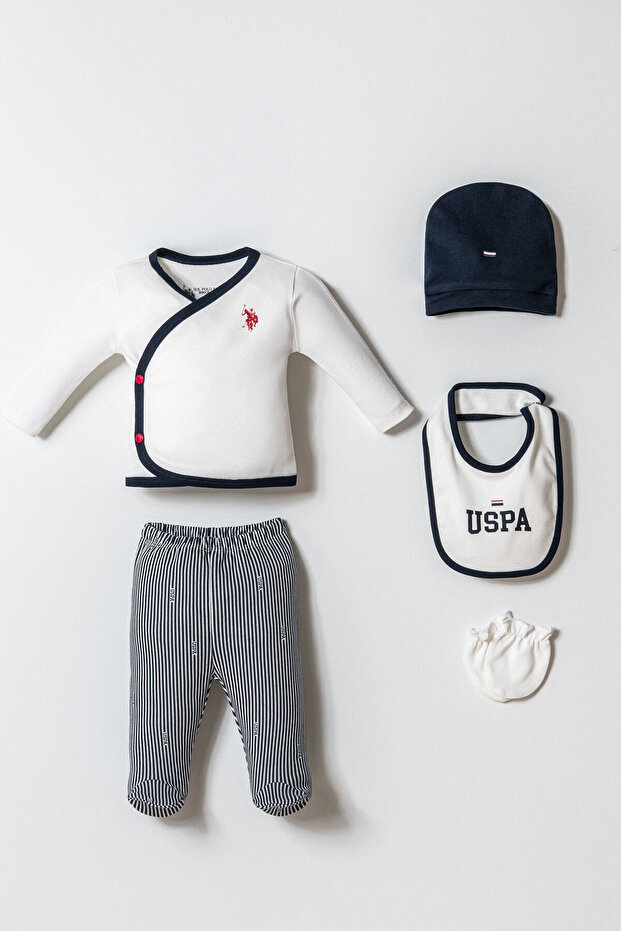 Baby Boy White Hospital Release Set of 5