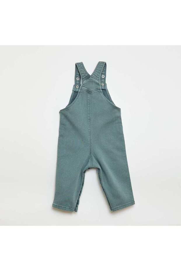 أفرول بلون موحد مع أحزمة قابلة للتعديل - أزرق - 2