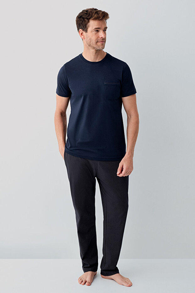 Ανδρικό Σετ Πυτζάμες Navy Blue - 2