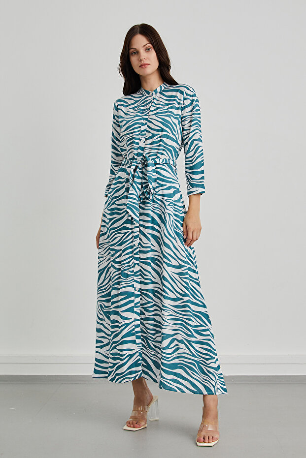 فستان ميدي منقوش - 2