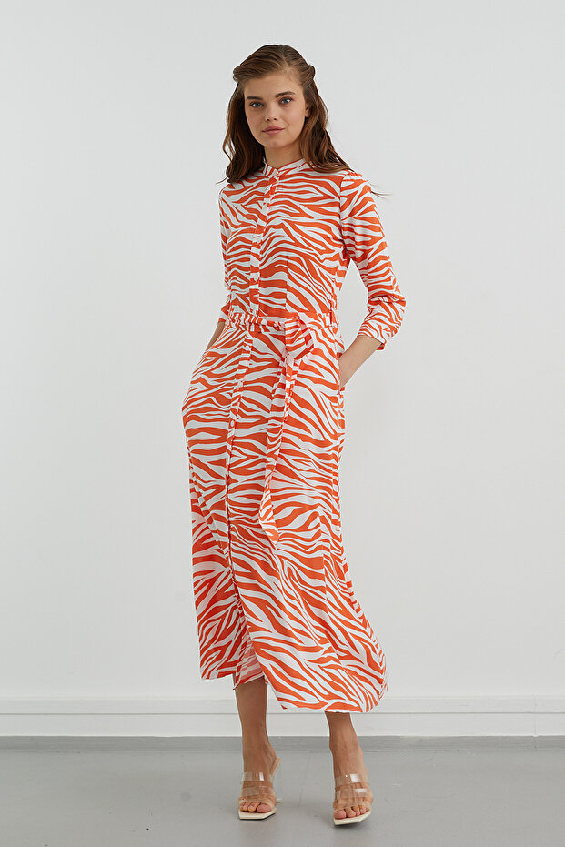 Rochie midi cu model - 3