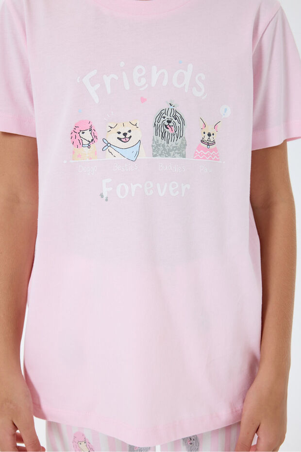 Devojčički roze pidžama set - 3