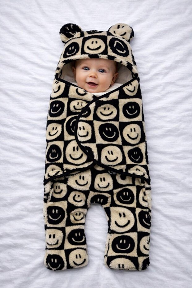 Unisex Newborn Baby Sherpa Fleece Swaddle