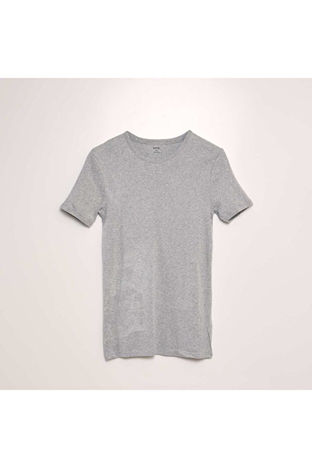 عبوة من قطعتين من التيشيرتات الأساسية الرمادية - 2