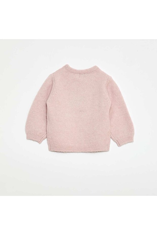 Patterned Knit Sweater PINK - 2