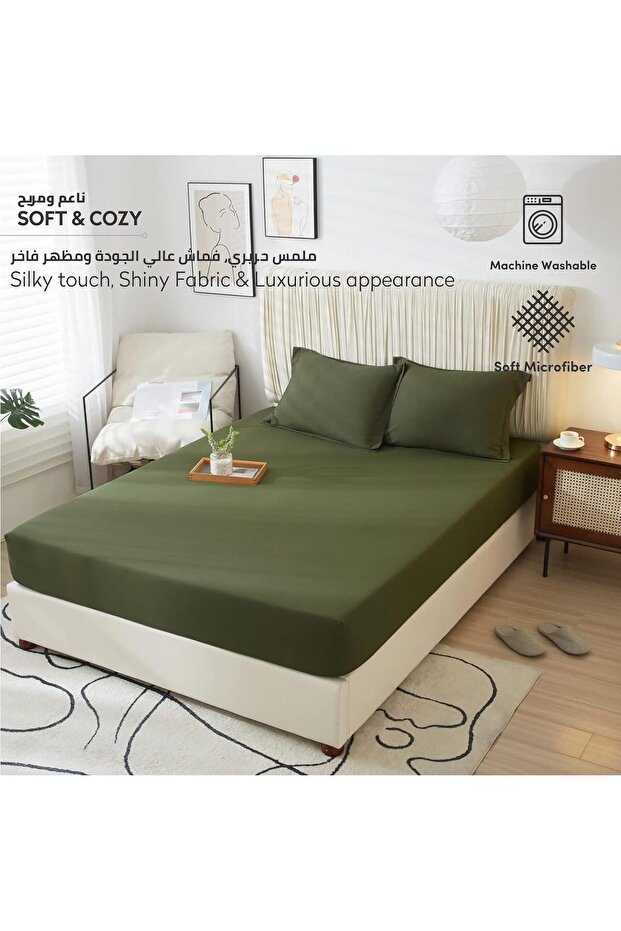 طقم ملاءات سرير دوناتيلا مزدوج مع غطاء وسادة - 4