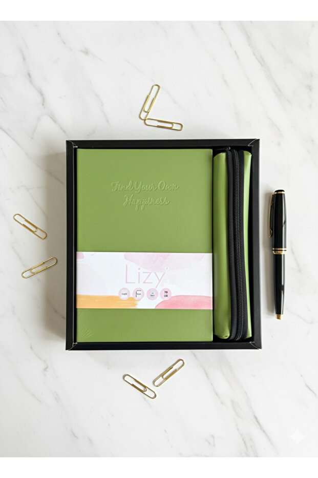 Lizy Notebook & Pen Holder Gift Set (Lined, 168 Sheets)