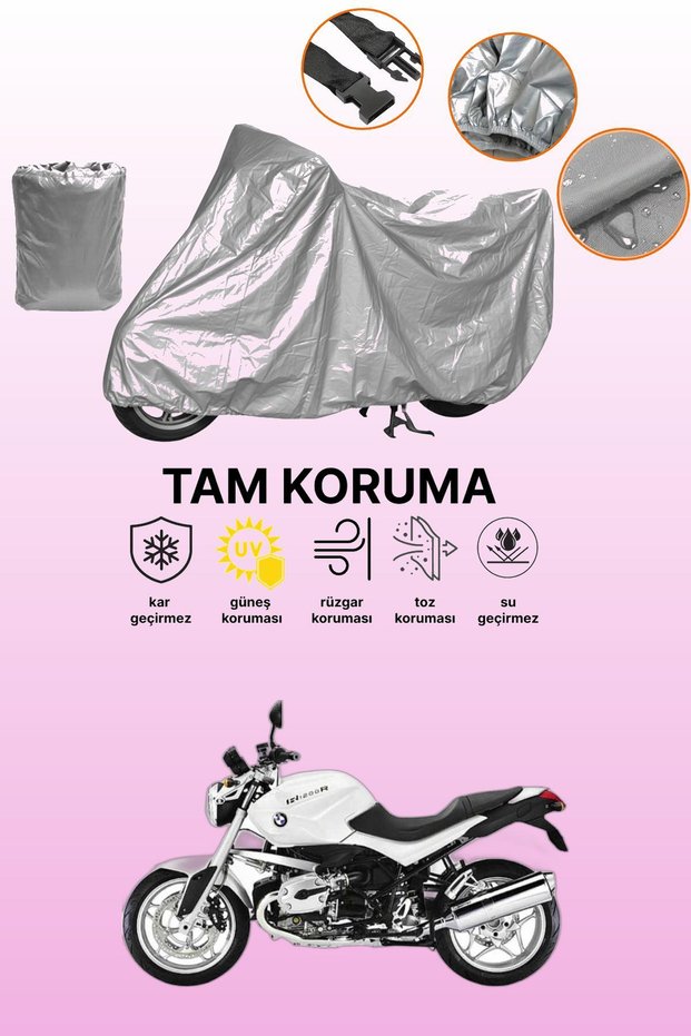 Gray Tail Bag and Lock Incompatible Bmw R 1200 R Compatible Motorcycle Tarpaulin