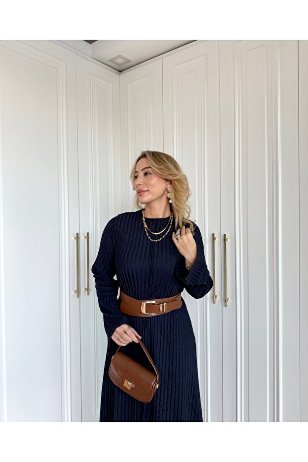 MELEK ÖRME TRİKO ELBİSE - 3