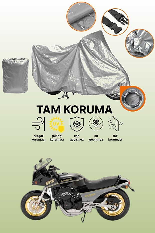 Gray Compatible with Kawasaki Gpz 900 R Compatible Engine Tarpaulin