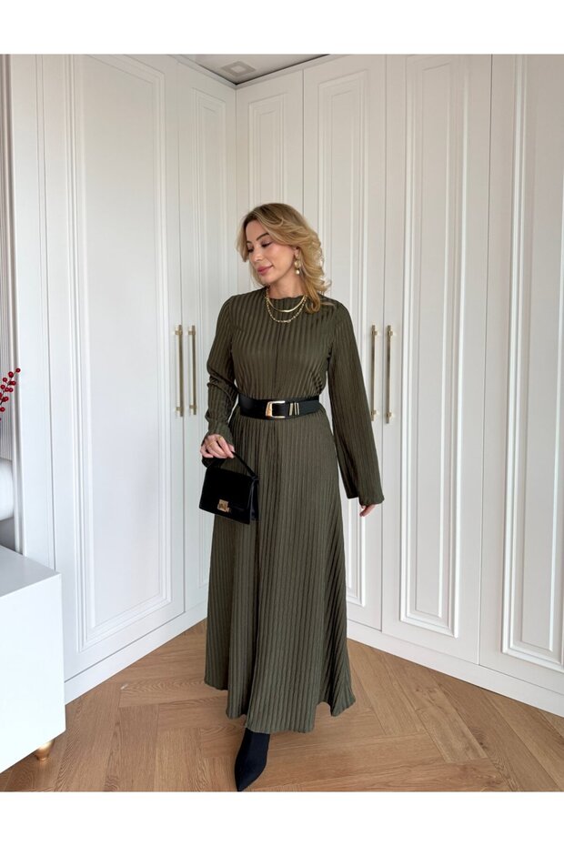 MELEK ÖRME TRİKO ELBİSE - 2