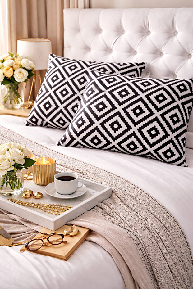 2-Piece Pillowcase | Zipper Design | Cotton | 50X70 cm | Patterned |