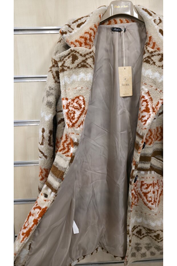 معطف صوف بنمط مختلط - 6