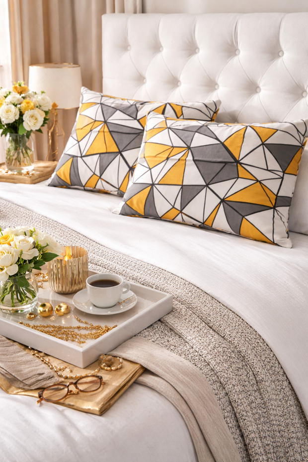 2-Piece Pillowcase | Zipper Design | Cotton | 50X70 cm | Patterned |