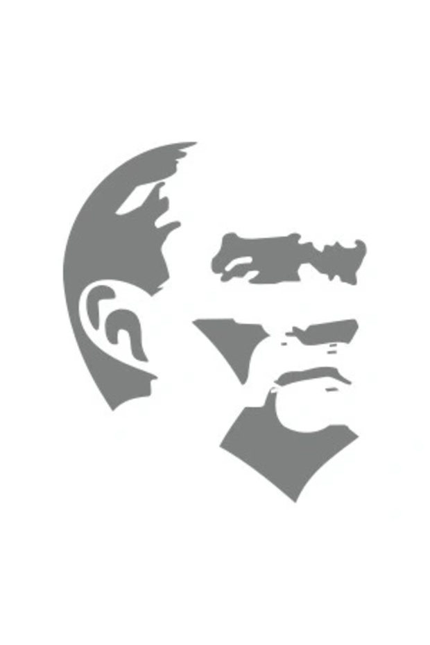 Mustafa Kemal Atatürk Silhouette Sticker 17X17 cm
