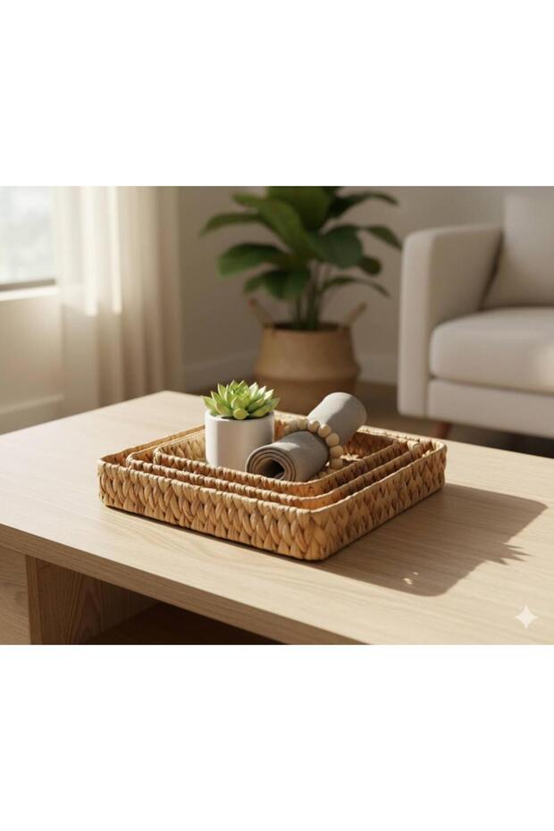 صواني خوص مستطيلة Rectangular Wicker Trays - 2