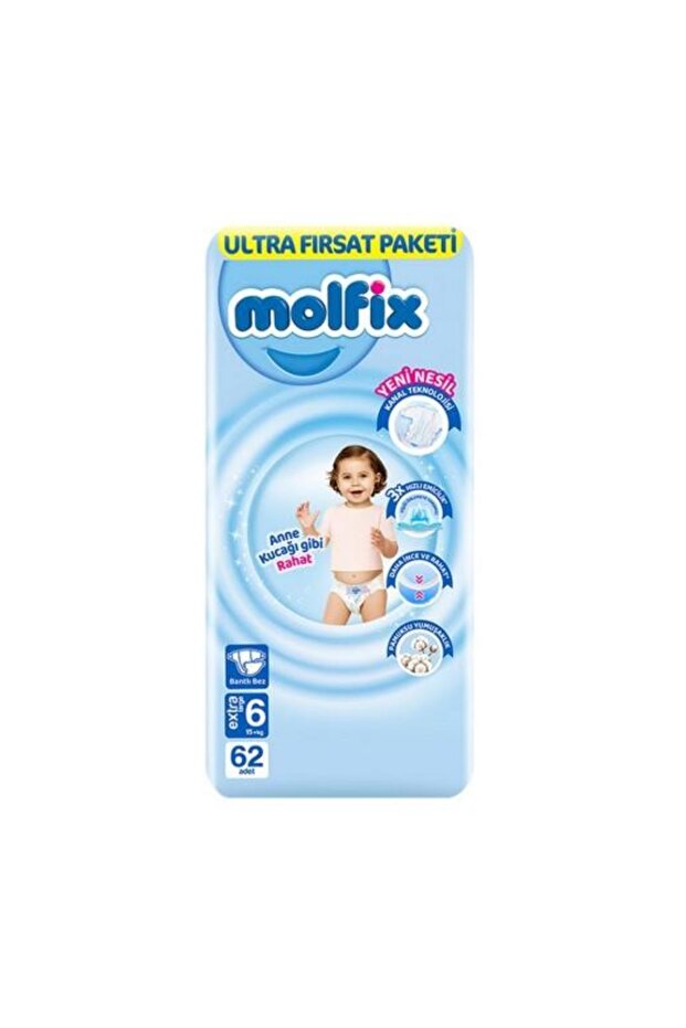 Baby Diapers Ultra Opportunity Pack Size 6 15+ Kg 62 Pieces