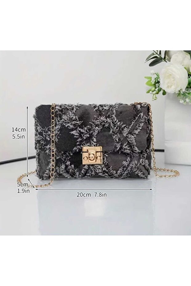 Vintage Denim Shoulder Bag (Bc-1269)