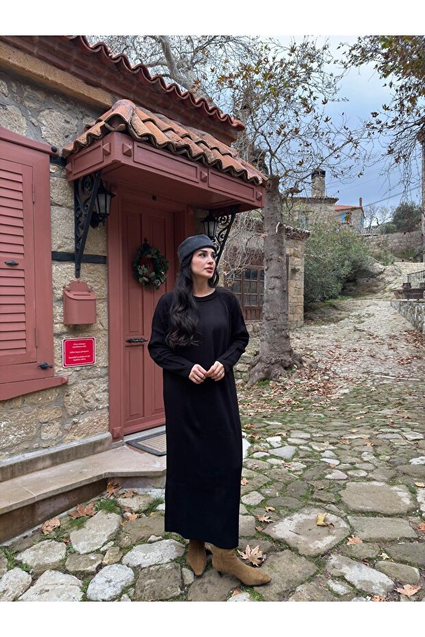 Triko Elbise-Siyah - STD - 2