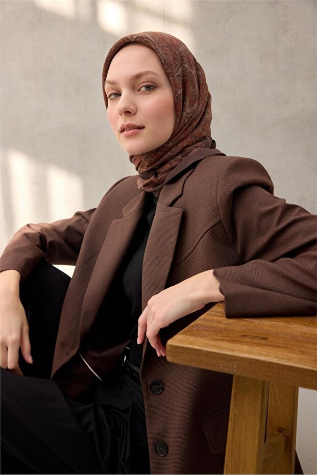 Viscose Velora Scarf Four Seasons Copper Brown 90X90