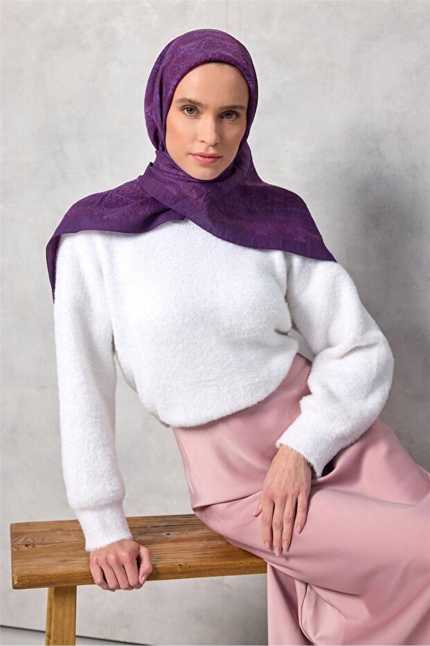 Viscose Velora Scarf Four Seasons Purple 90X90