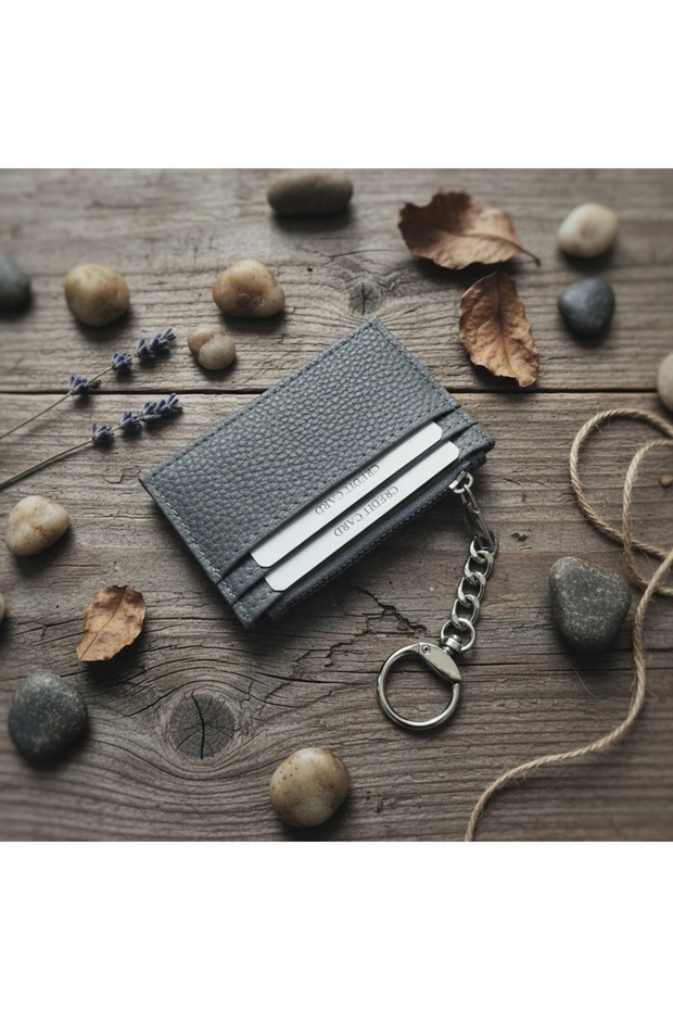 Unisex Model Hooked Keychain and Credit Card Holder Coin Purse