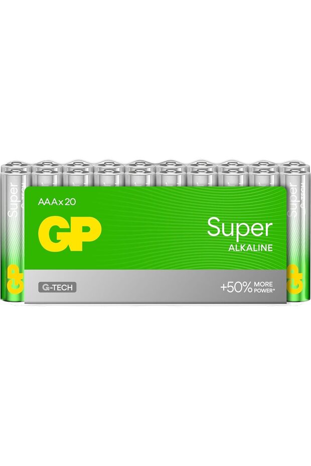 AAA Batteries - Set of 20 | Super| AAA Alkaline 1.5 V / LR03 Batteries - Long Life