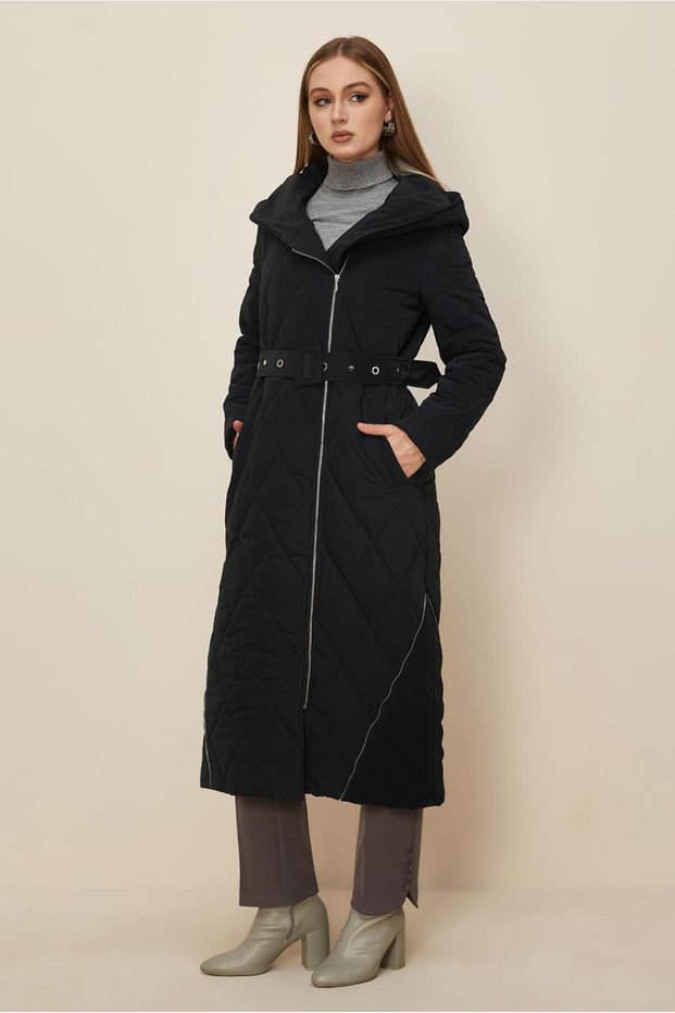 Belted Quilted Coat 90615