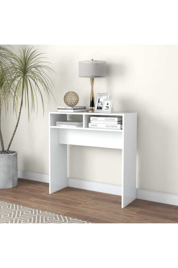 Console Table White 78x30x80 cm Engineered Wood