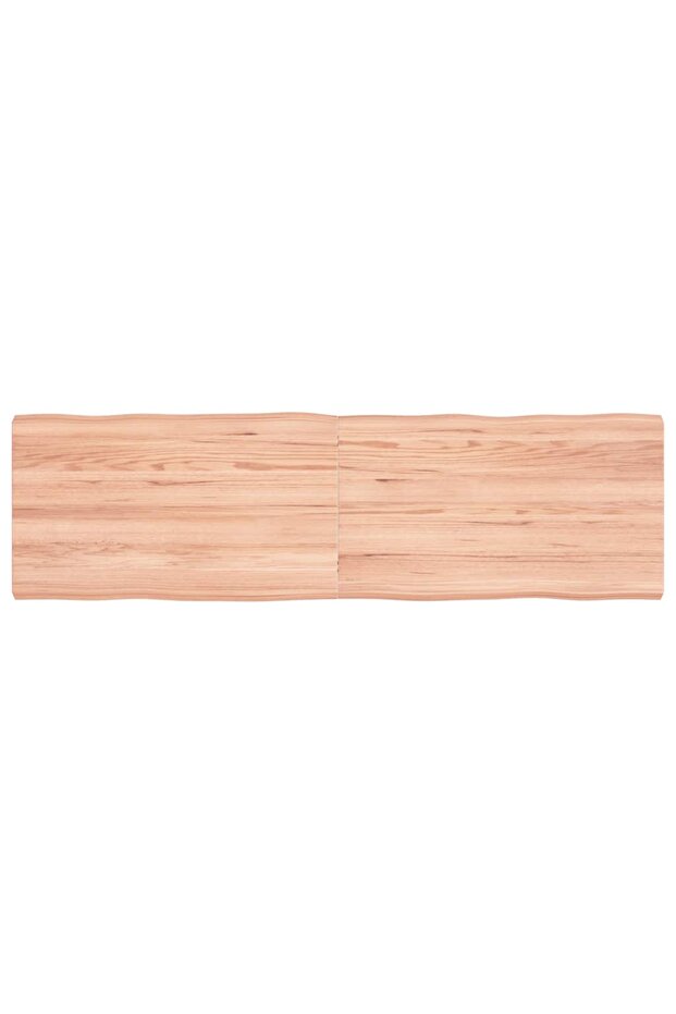 Table Top Light Brown 140x40x(2-4)cm Treated Solid Wood Live Edge
