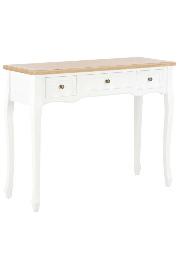 Dressing Console Table with 3 Drawers White