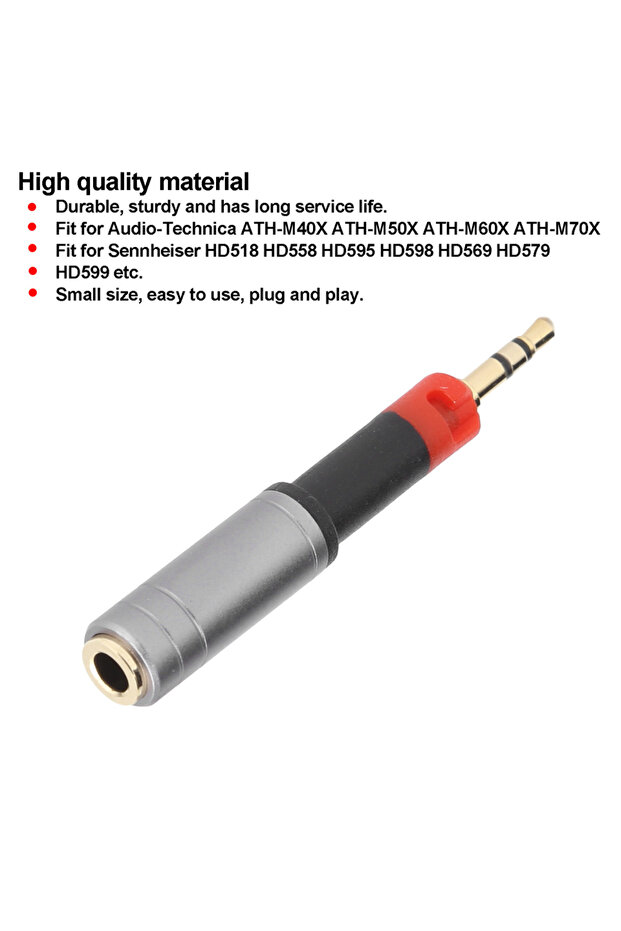 Bundle1 2.5mm to 3.5mm Headphone Audio Adapter Converter Fit for Audio-Technica ATH-M70X M40X M50X M