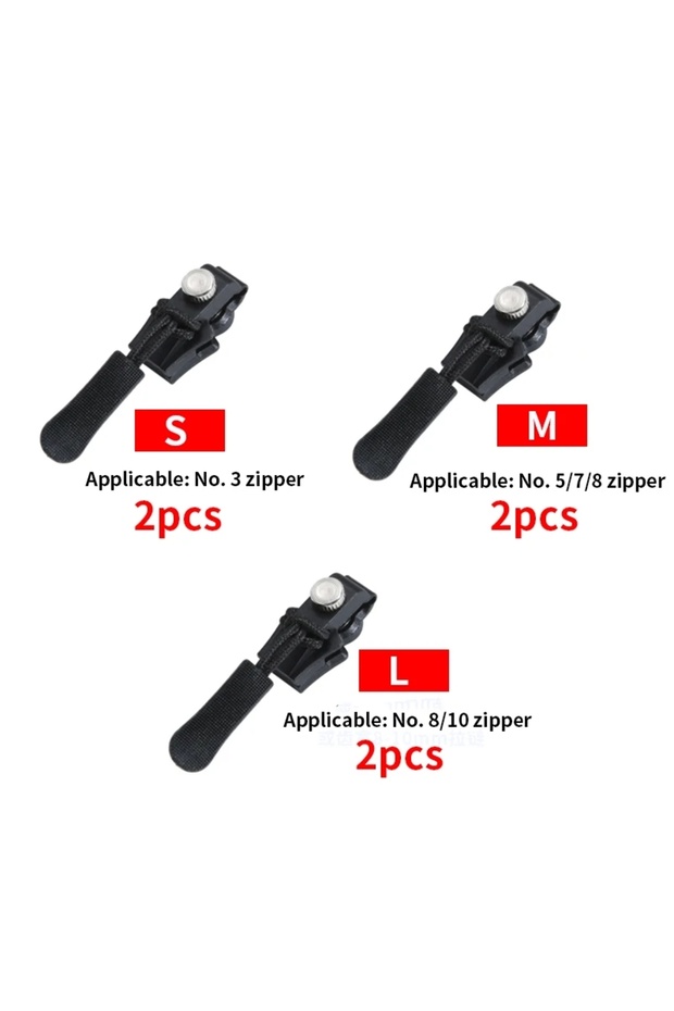 6 piece set Durable Fix Zipper Sliding Teeth Rescue Screw Zipper Head 6 Piece Set Universal Instant