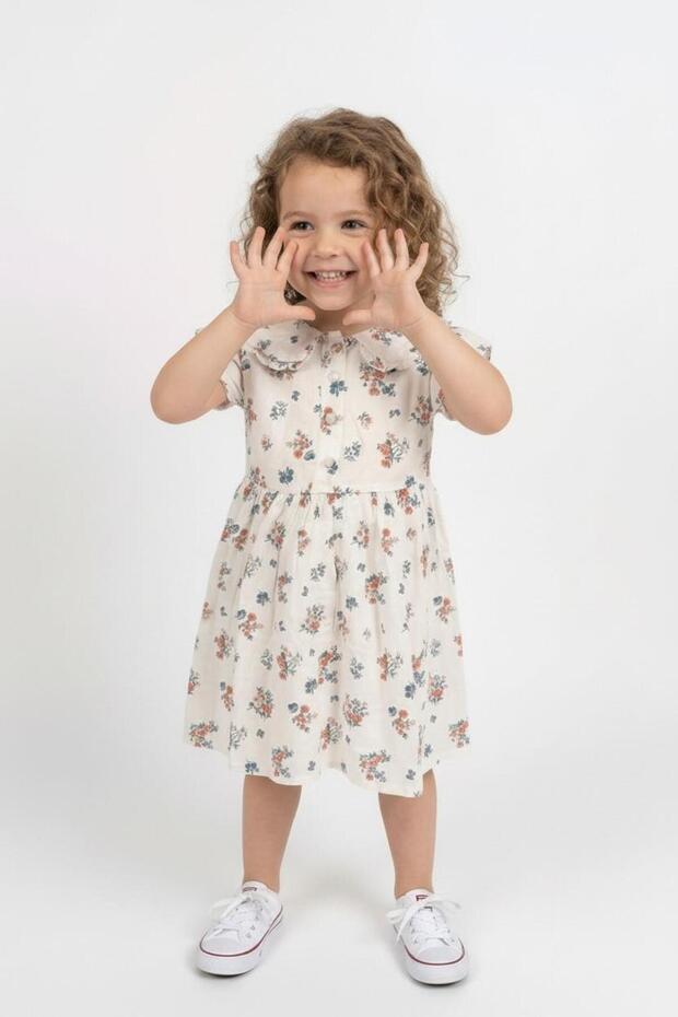 Rochie cu volane guler tip Peter Pan - 5