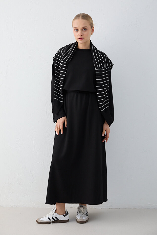 Basic Modal Elbise 76-1004 - 5