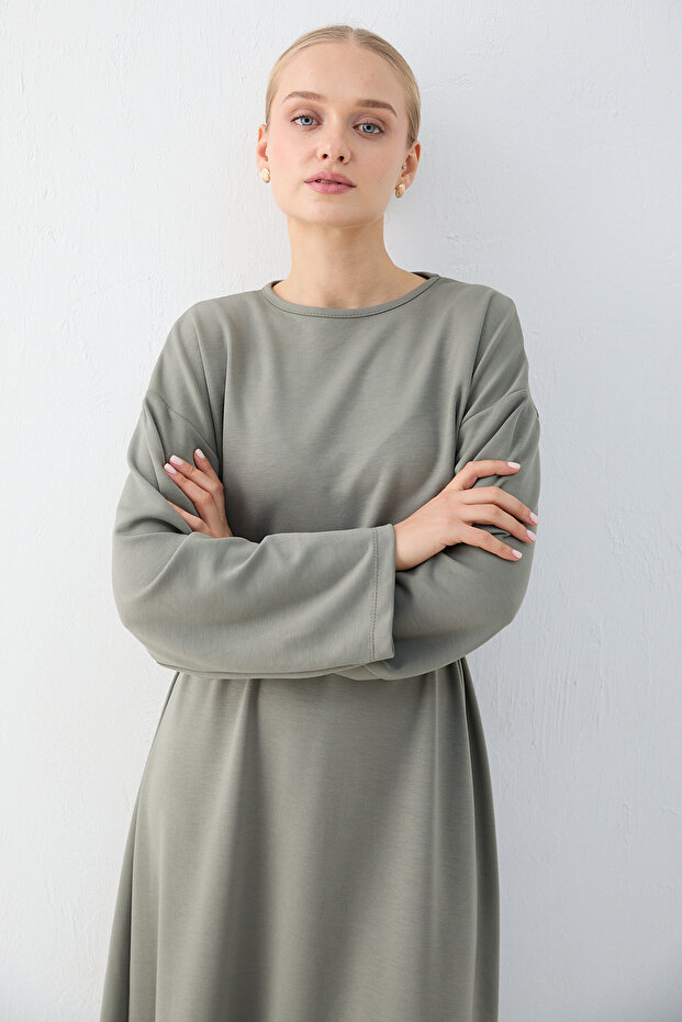 Basic Modal Elbise 76-1004 - 5