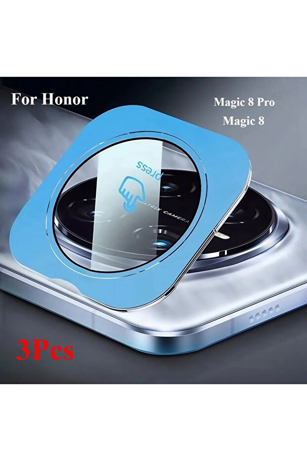 3PCS For Magic 8 Pro 3PCS Camera Tempered Glass For Honor Magic 8 Pro Full Glue Lens Protector For H