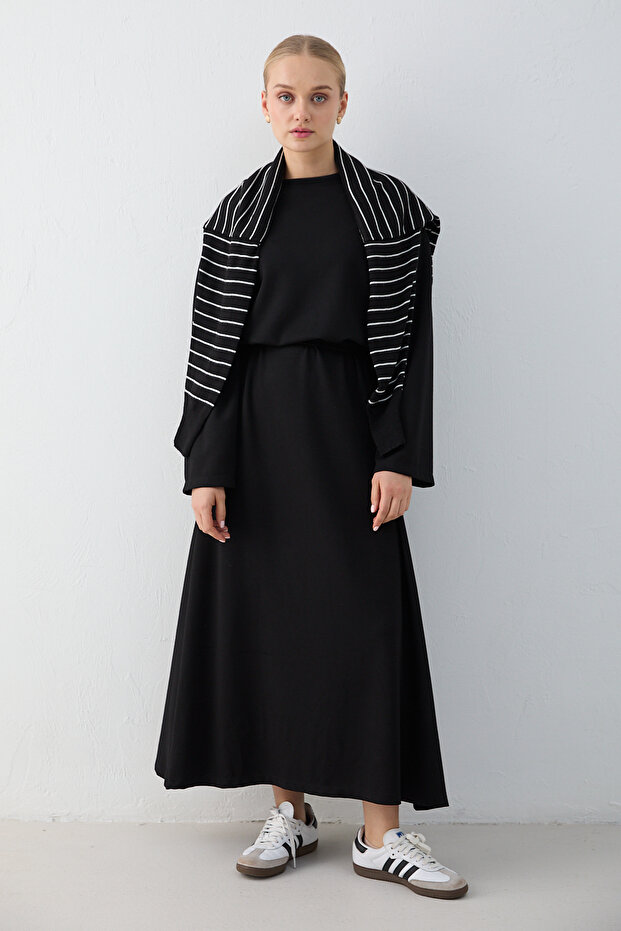 Basic Modal Elbise 76-1004 - 6