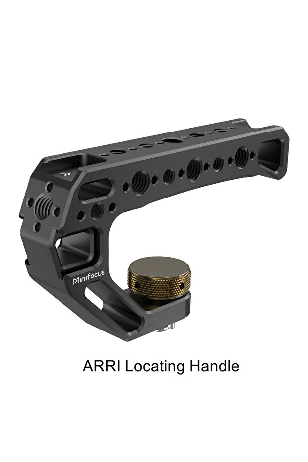 مقبض تحديد المواقع ARRI، مقبض علوي لقفص الكاميرا مزود بدبابيس تحديد المواقع ARRI مقاس 3/8 بوصة مع فتحة ملولبة مقاس 1/4 بوصة و3/8 بوصة