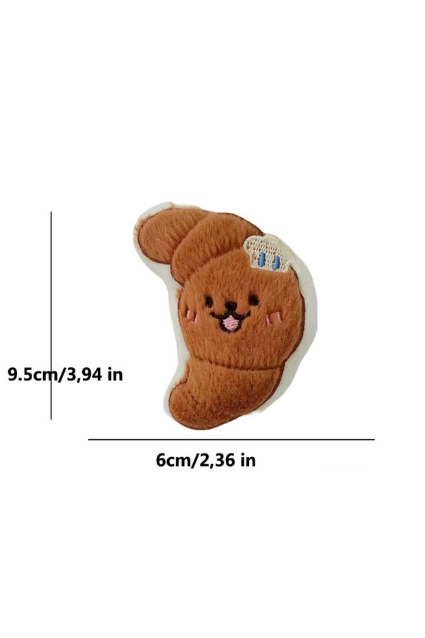 croissant Plush Dog Toys with Sound for Small Dogs And Puppies Boredom Relieving Tool Chew Proof Str