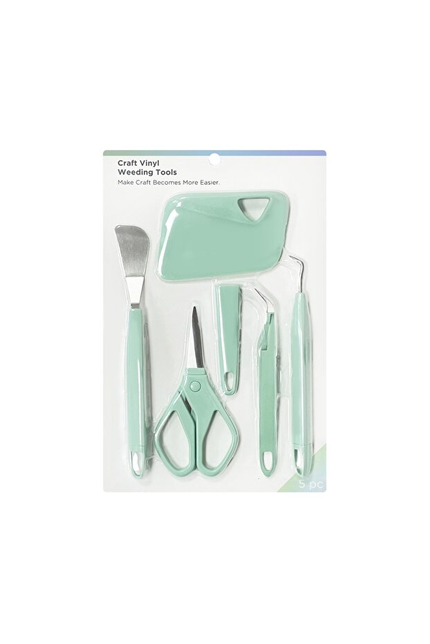 طقم أدوات إزالة الزوائد من الفينيل WT-01-5p-green، طقم أدوات أساسي لأجهزة Cricut و Silhouette و Siser و Oracal Vi
