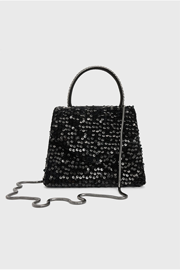 Pullu Kumaş Çanta - 1