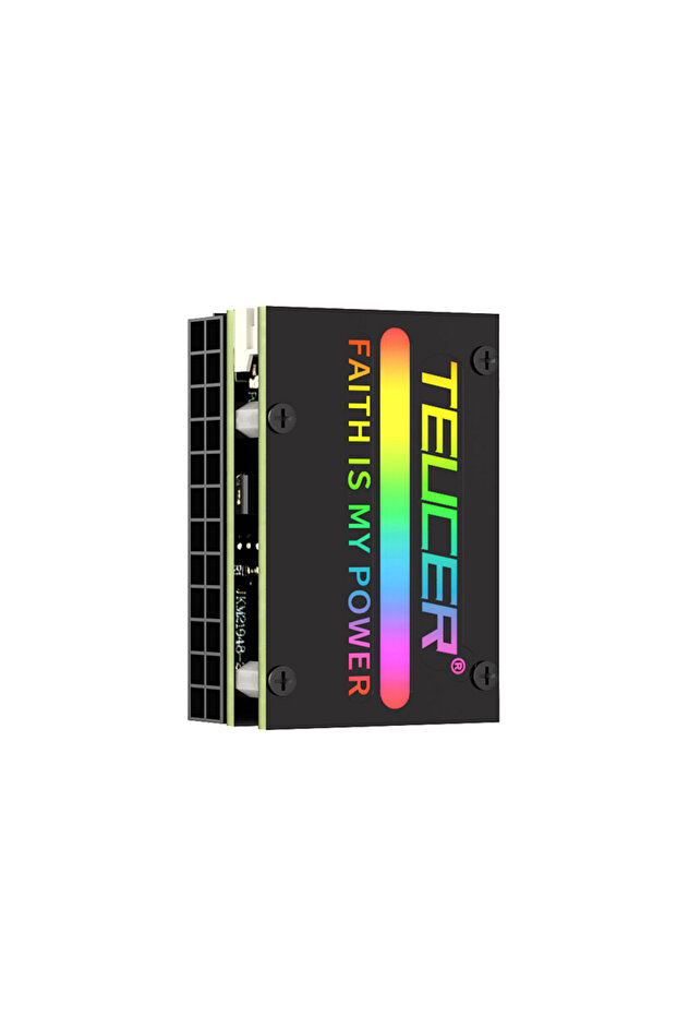 black TEUCER RGB ATX 24Pin 90 Turning Header 5V 3PIN Interface 90-degree out of line Suitable for 24