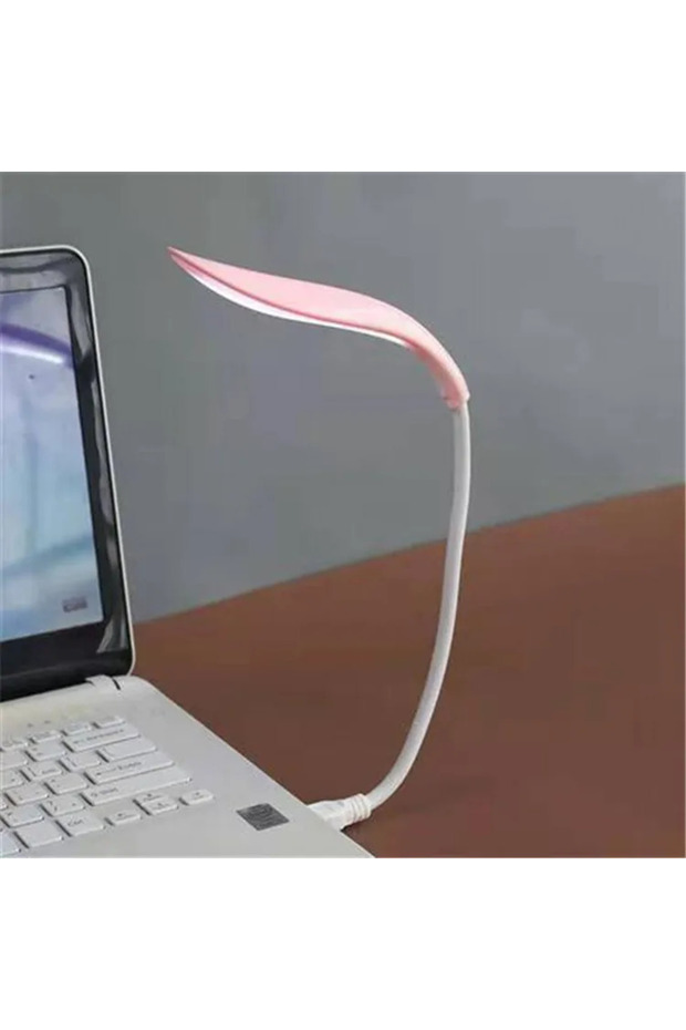 مصباح مكتبي صغير محمول يعمل بمنفذ USB ومزود بإضاءة LED قابلة للطي، لون وردي، مثالي للقراءة والعمل والتخييم.