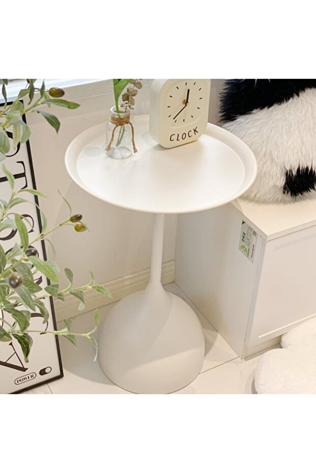 طاولة قهوة معدنية مستديرة جانبية - 4