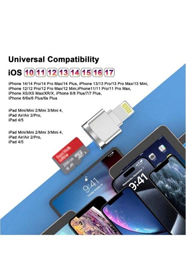 قارئ بطاقات Micro SD/TF، من نوع Lightning - 2