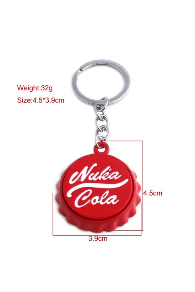 one size Game series Cola red Keychain personality Car Keyring Bottle Cap Key Chain for Women and Me