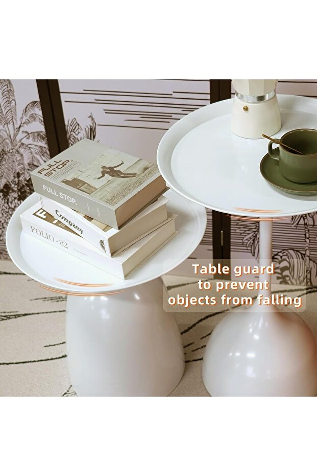 طاولة قهوة معدنية مستديرة جانبية - 5