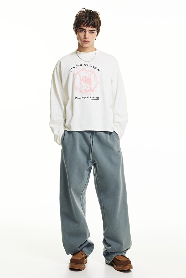 Kedi grafik baskılı t-shirt - 1